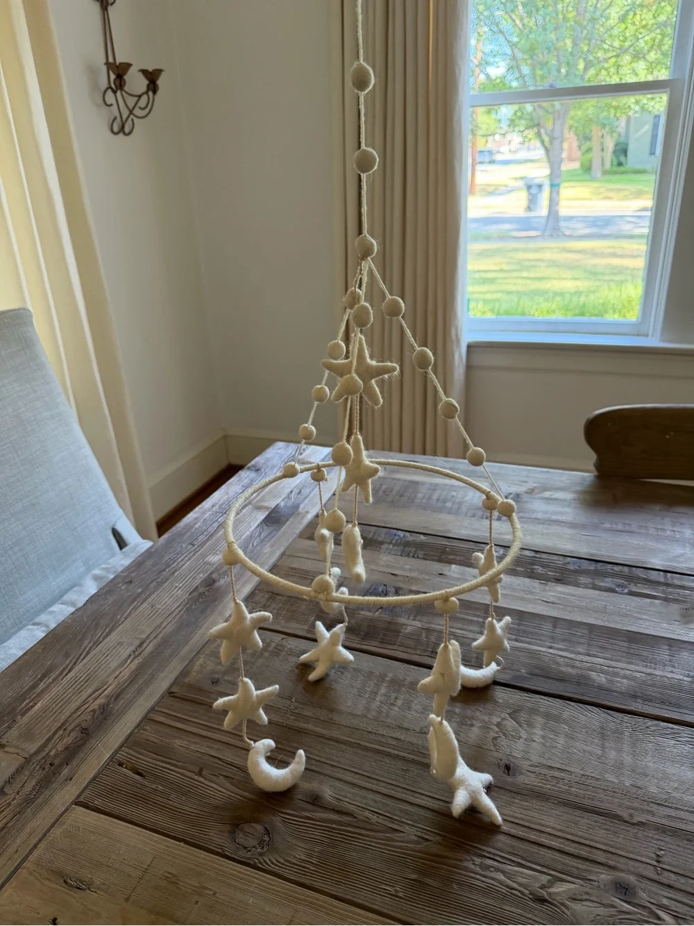 Pehr Classic White Stargazer Baby Mobile – Neutral Star & Moon Hanging Decor